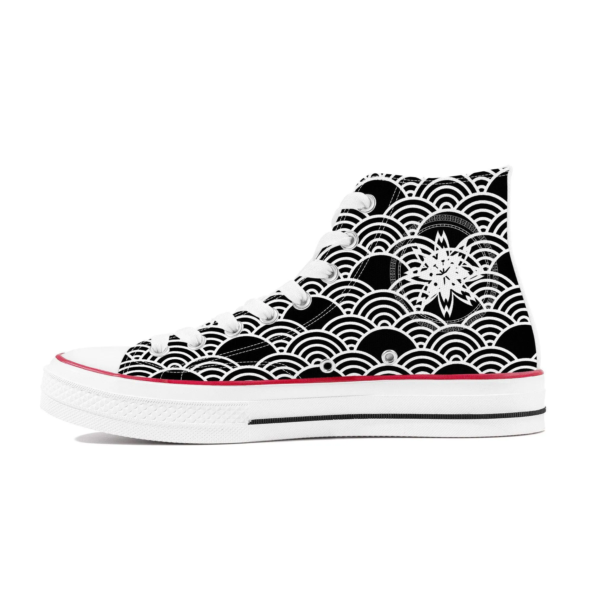 Kuro Nami - Black Wave High Top Shoes
