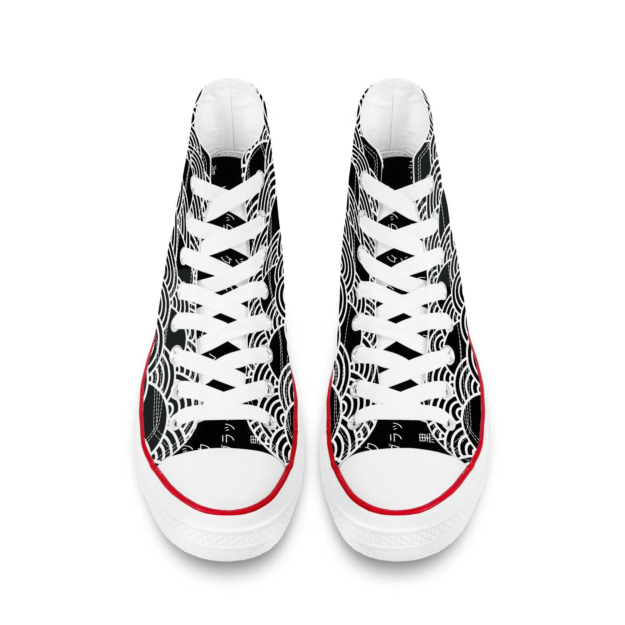 Kuro Nami - Black Wave High Top Shoes