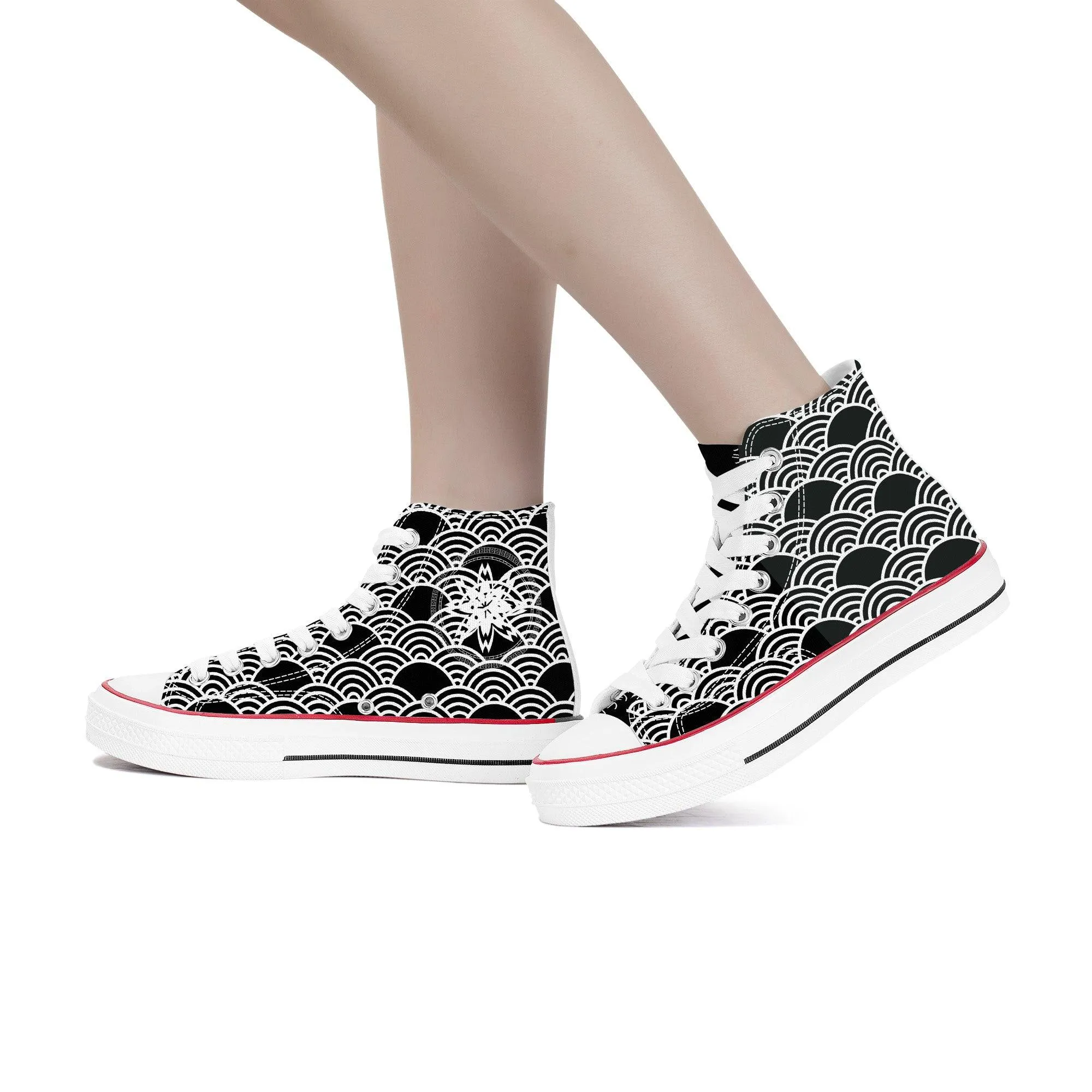 Kuro Nami - Black Wave High Top Shoes