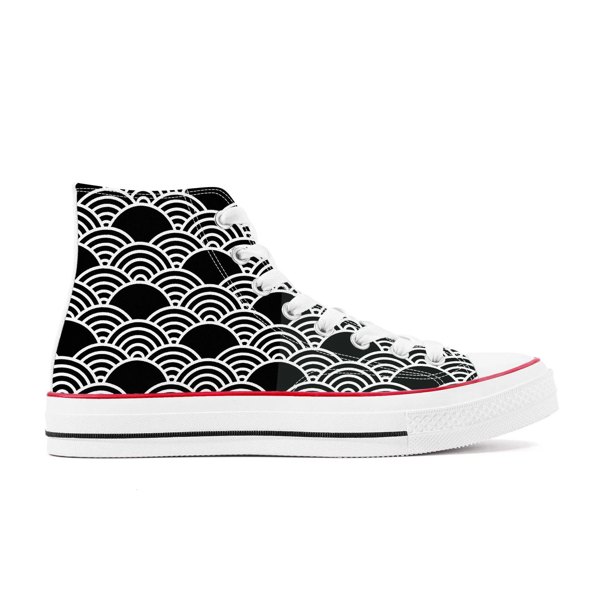 Kuro Nami - Black Wave High Top Shoes