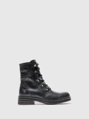 Lace-up Ankle Boots KNOT792FLY RUG BLACK