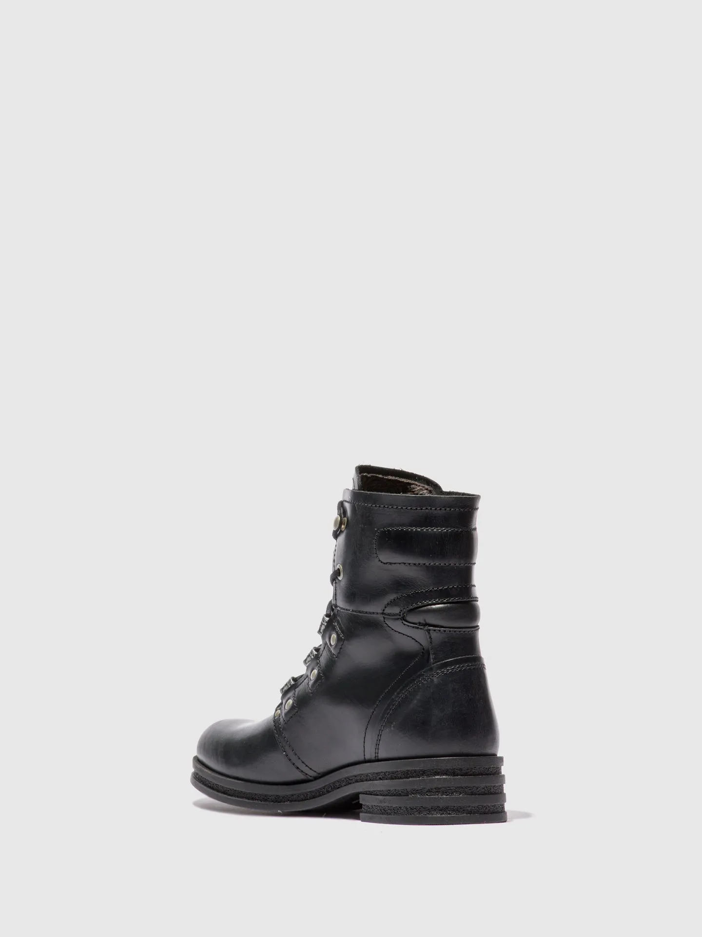 Lace-up Ankle Boots KNOT792FLY RUG BLACK