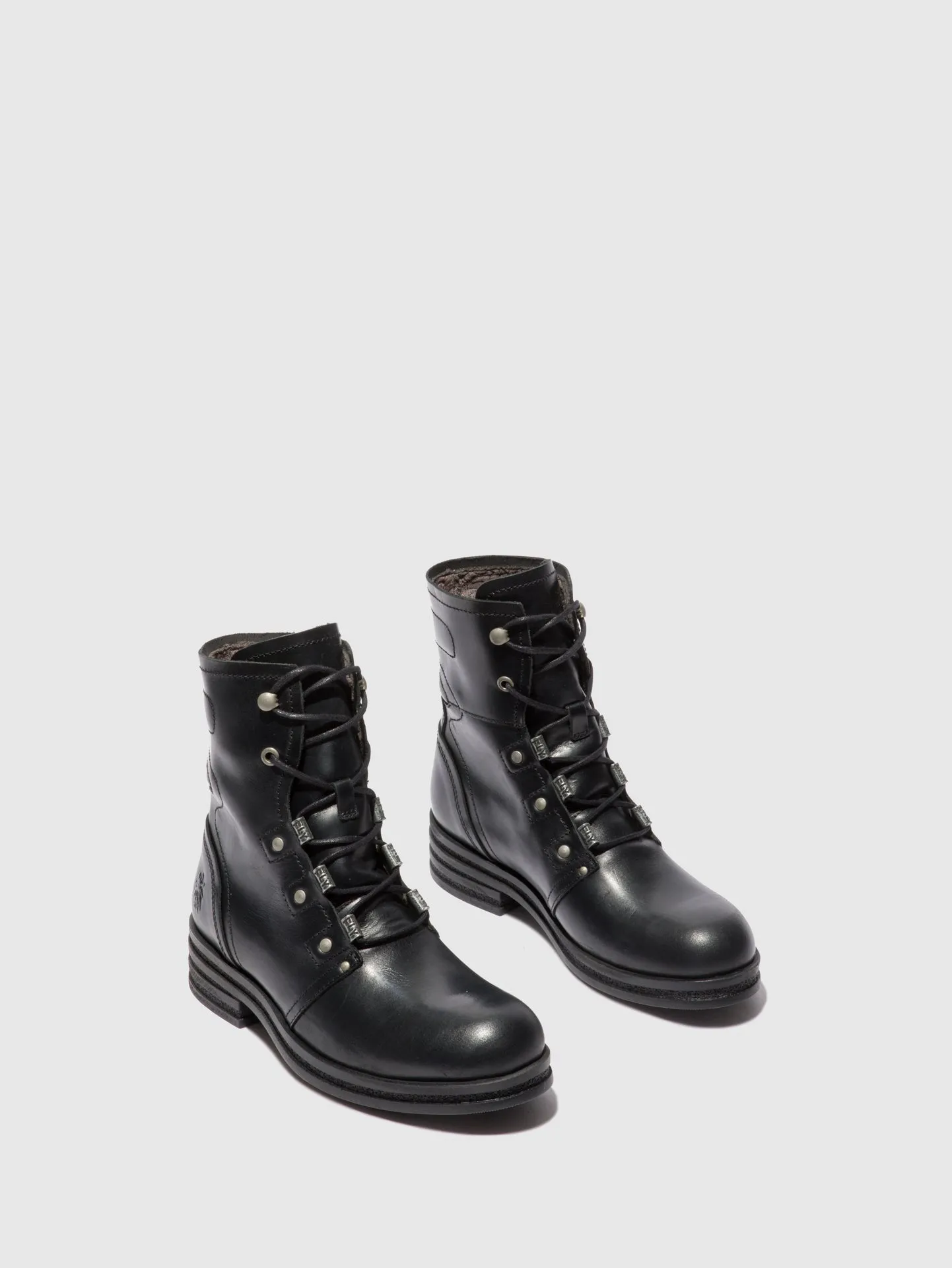 Lace-up Ankle Boots KNOT792FLY RUG BLACK