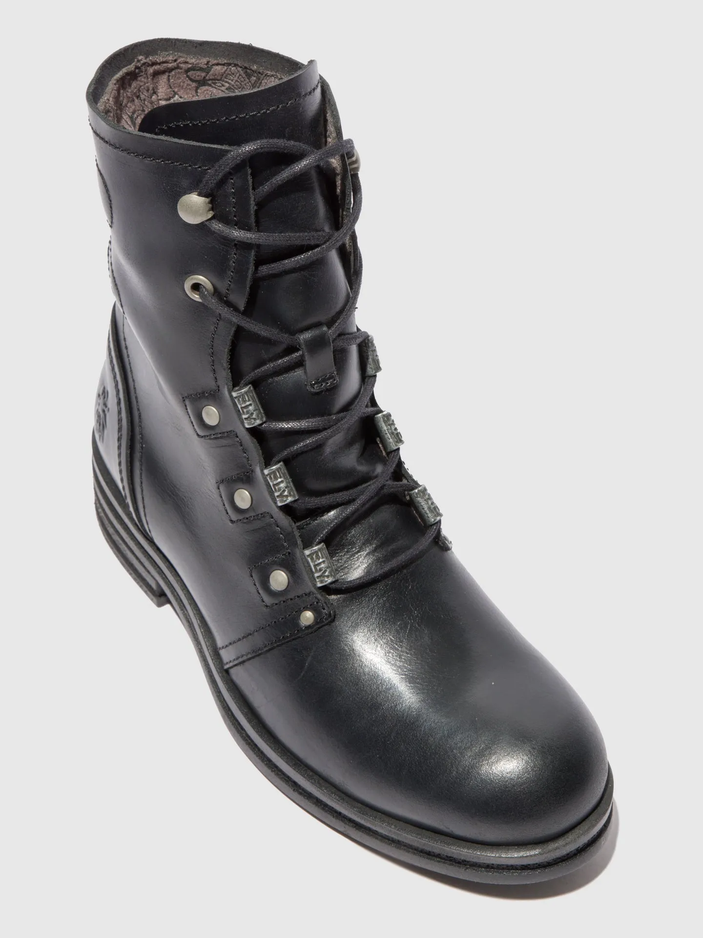 Lace-up Ankle Boots KNOT792FLY RUG BLACK