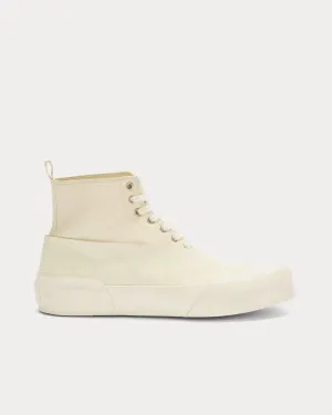 Leather Beige High Top Sneakers