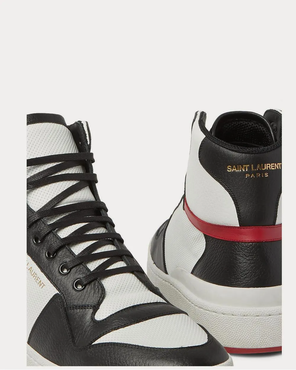 Leather High-Top  Black high top sneakers