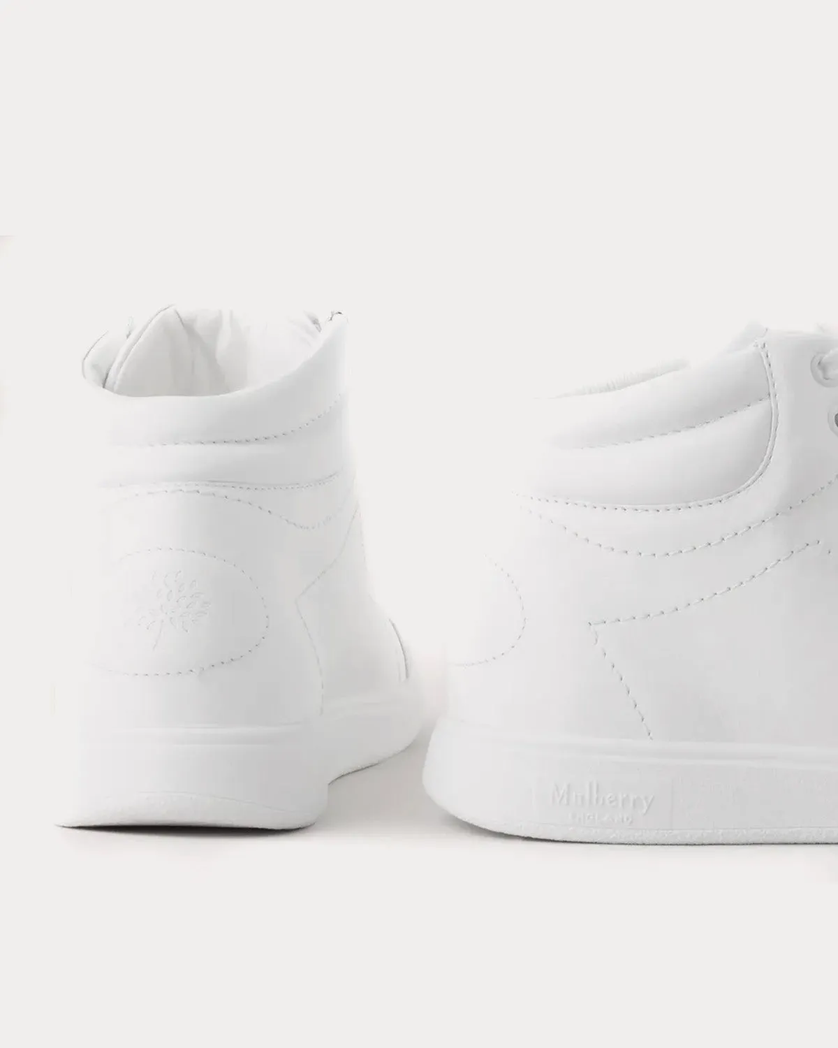 Leather White High Top Sneakers