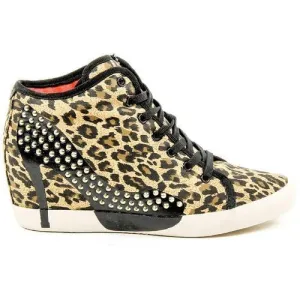 Leopardato 40 EUR - 10 US Olo Womens High Sneaker 28C12 28 ADRIANA CANVAS GOLD PRINTING STUDS