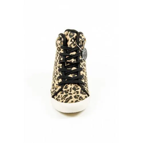 Leopardato 40 EUR - 10 US Olo Womens High Sneaker 28C12 28 ADRIANA CANVAS GOLD PRINTING STUDS