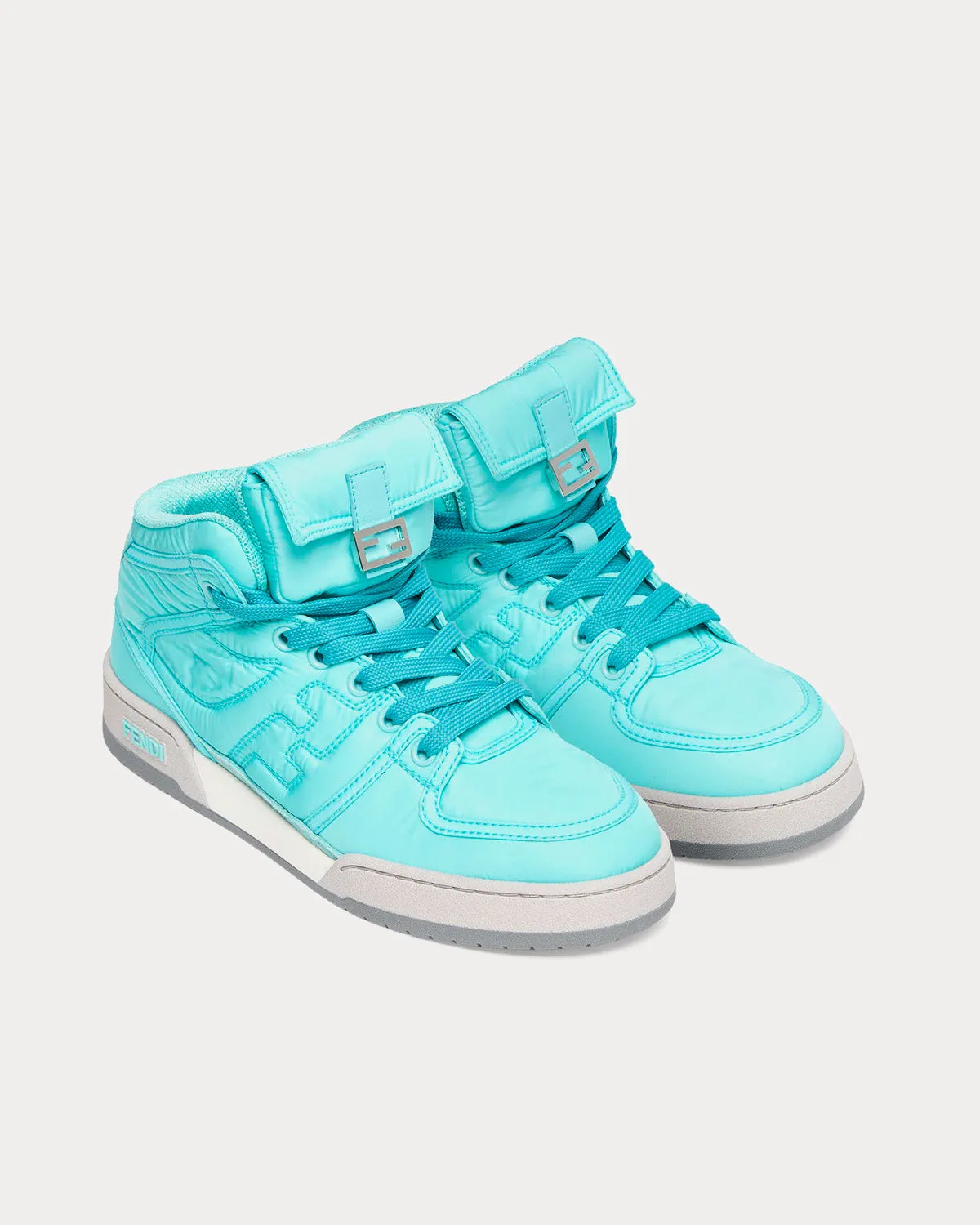 Match Nylon Turquoise  High Top Sneakers