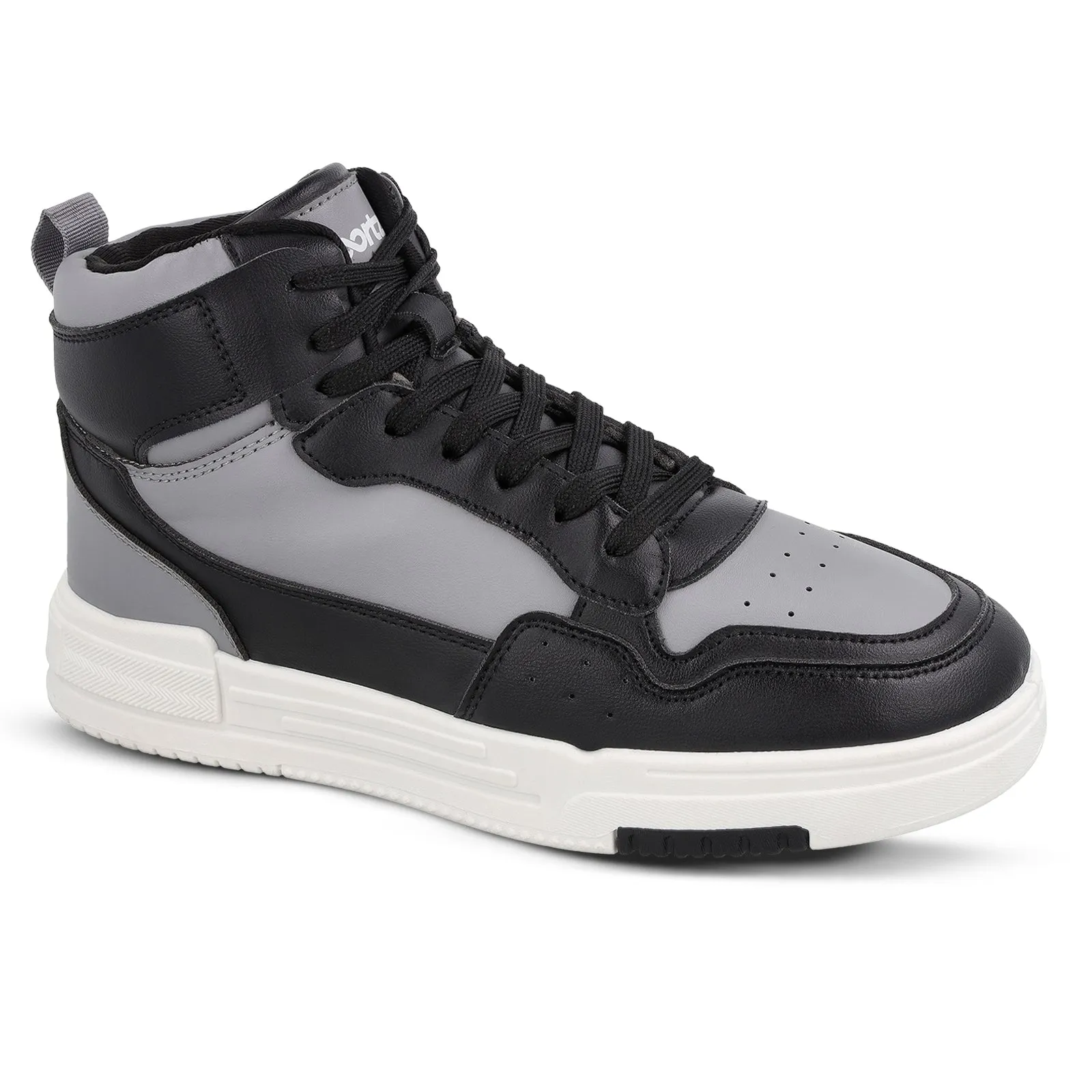 Men's High Top Sports Sneakers - WY3470 Black