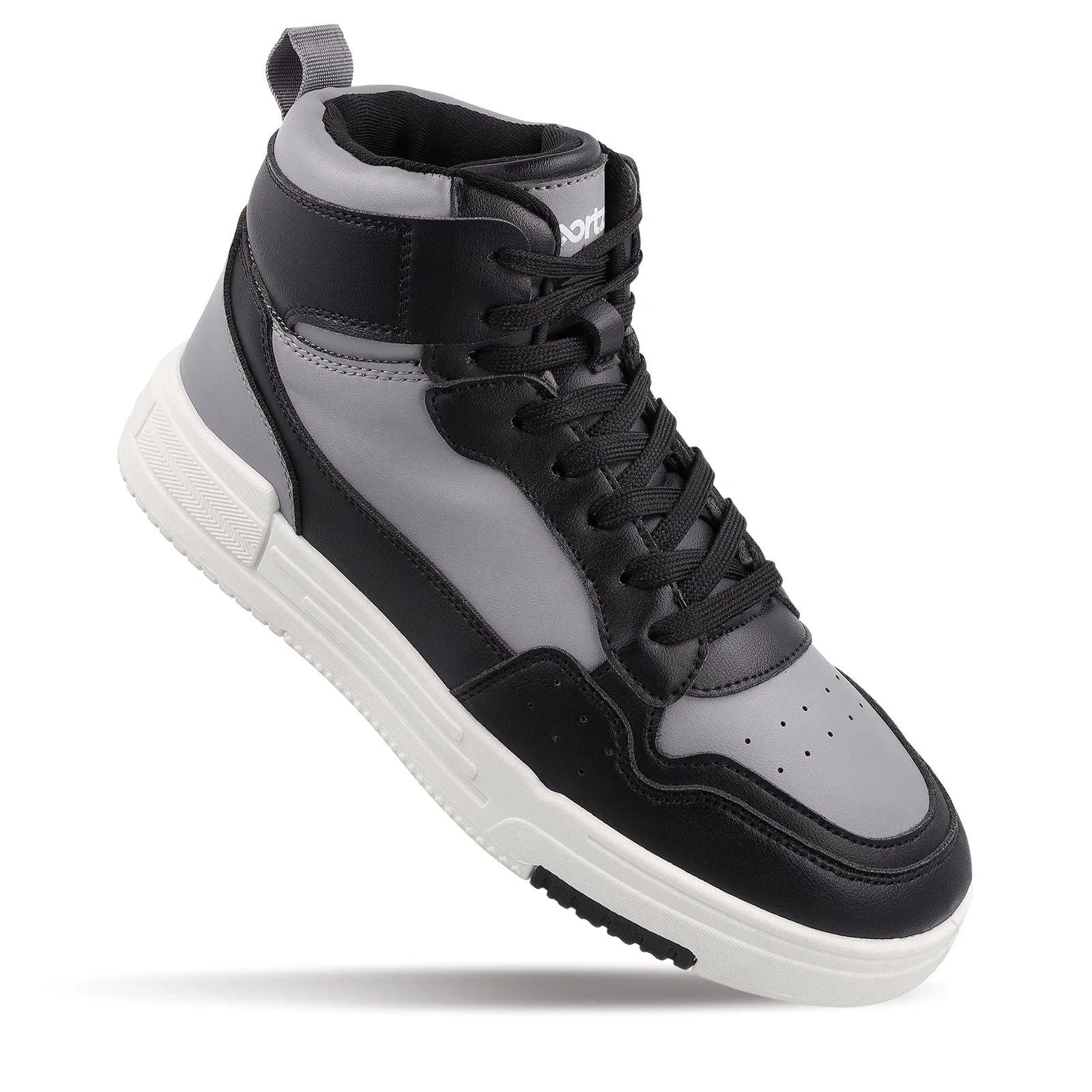 Men's High Top Sports Sneakers - WY3470 Black