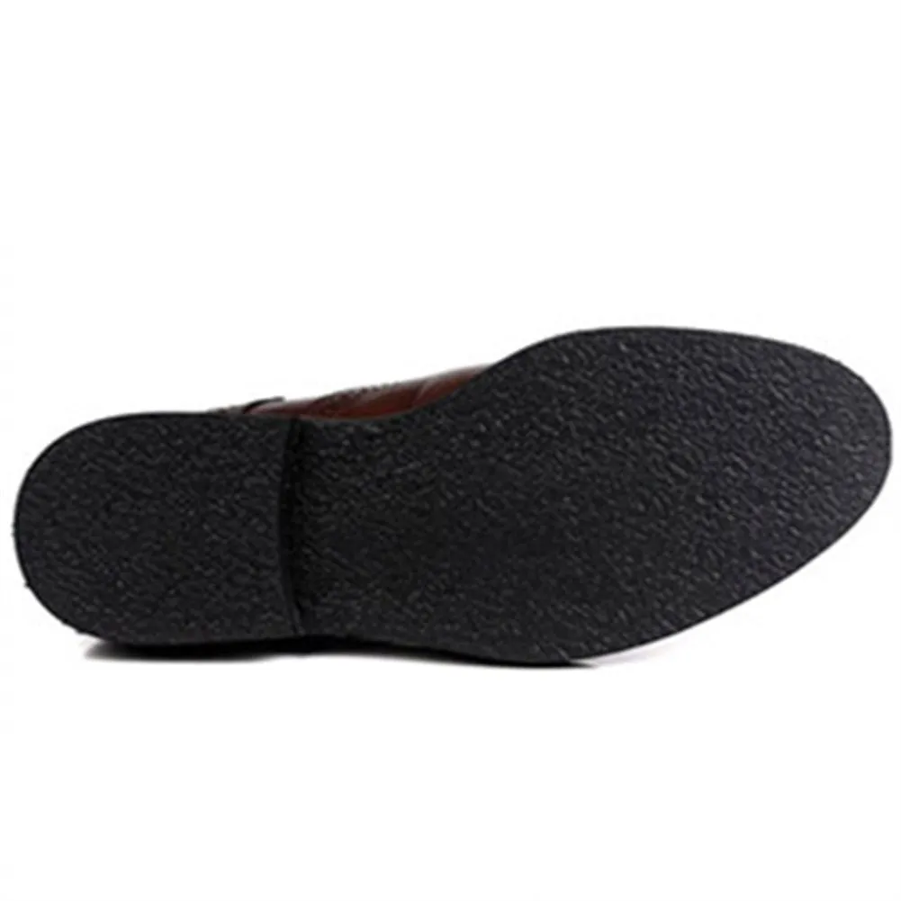 Mens Lace Up Low Heel Ankle Boots
