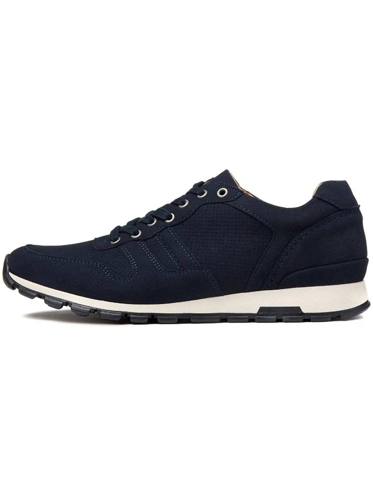 Men's Milan Trainers by Will's Vegan Shoes (Dark Blue, Black)