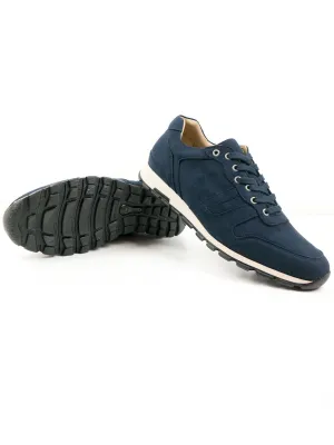 Men's Milan Trainers by Will's Vegan Shoes (Dark Blue, Black)