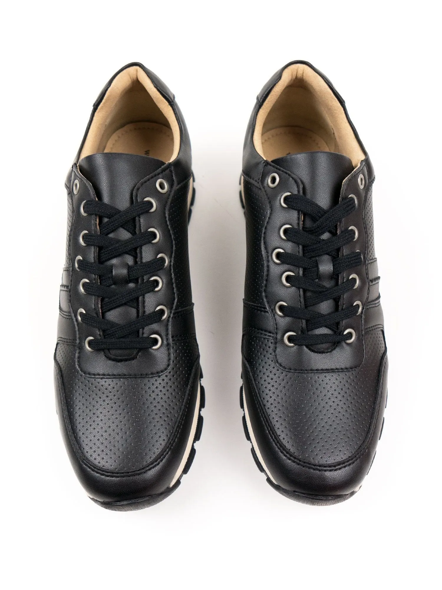 Men's Milan Trainers by Will's Vegan Shoes (Dark Blue, Black)
