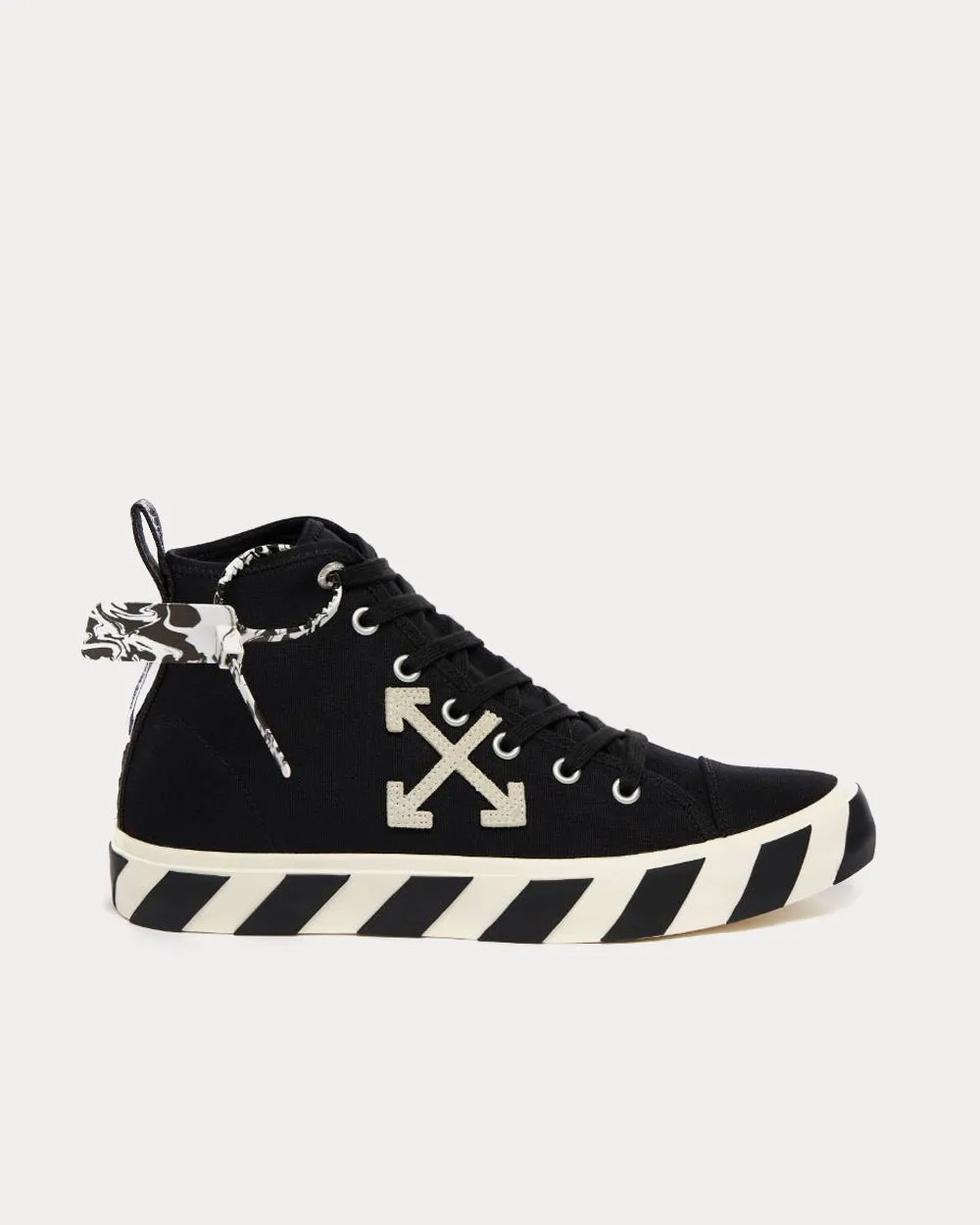 Mid Vulcanized Black High Top Sneakers