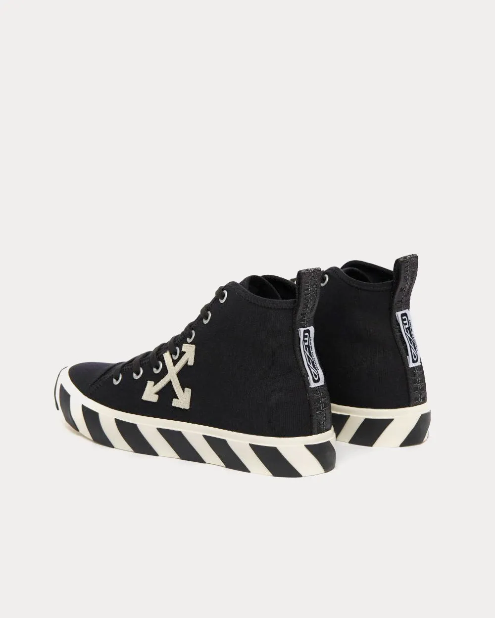 Mid Vulcanized Black High Top Sneakers