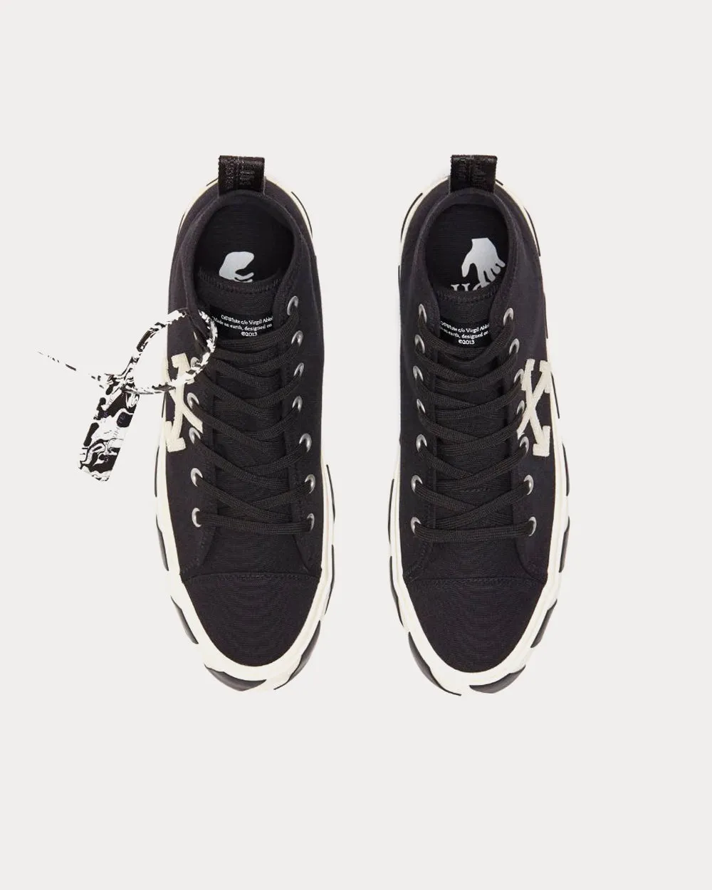 Mid Vulcanized Black High Top Sneakers