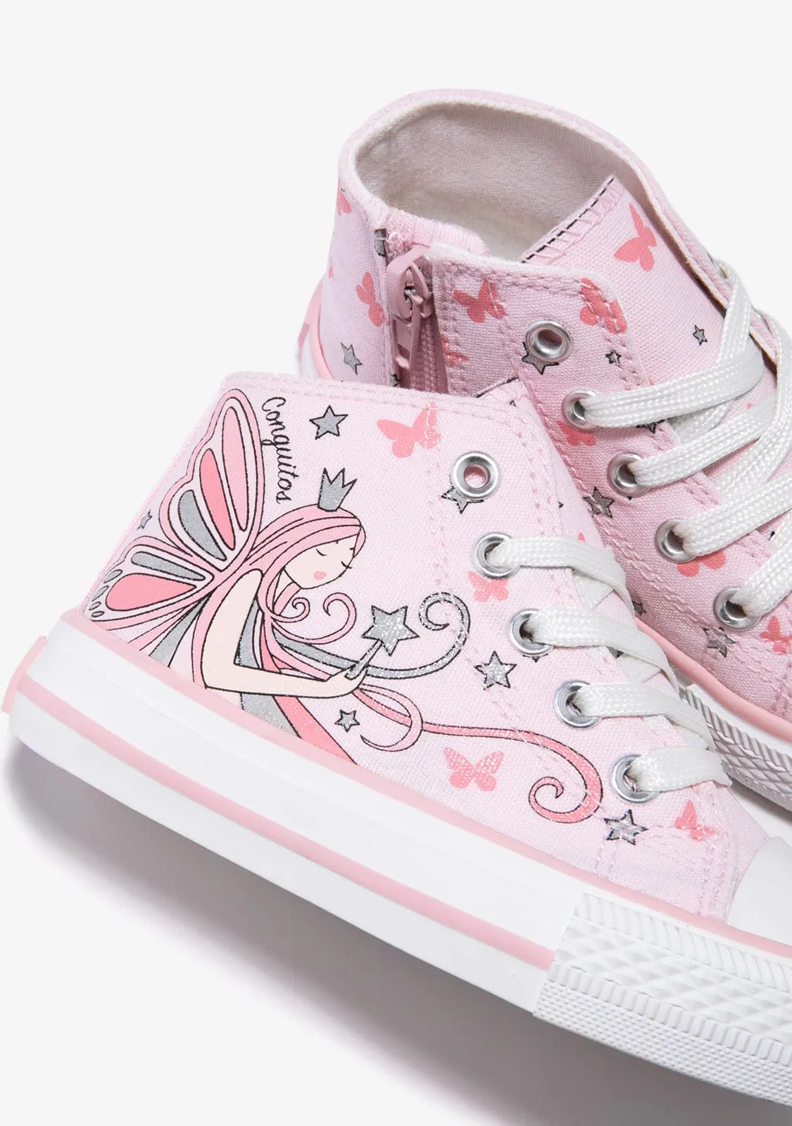 Pink Fairy High Top Sneakers