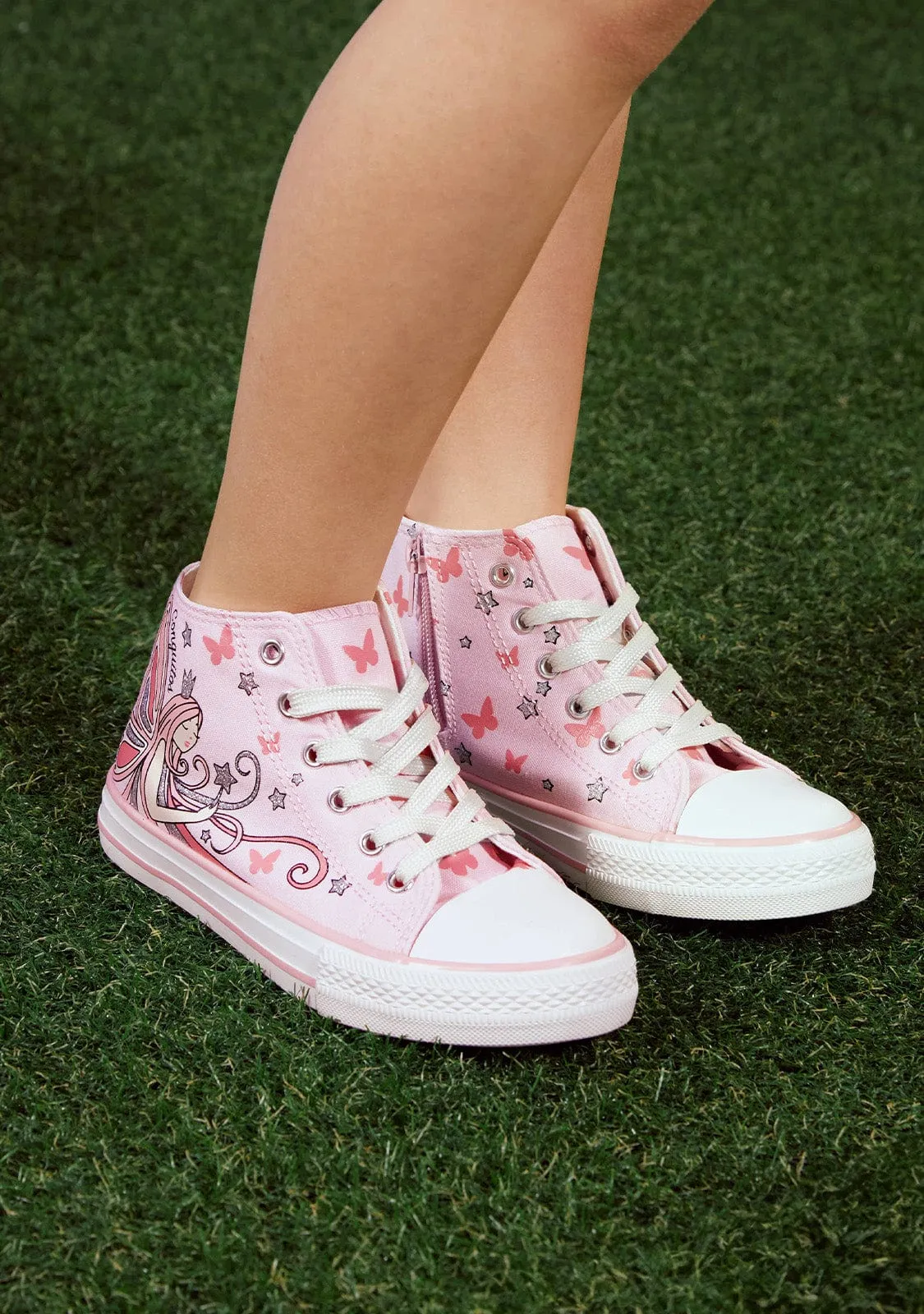 Pink Fairy High Top Sneakers