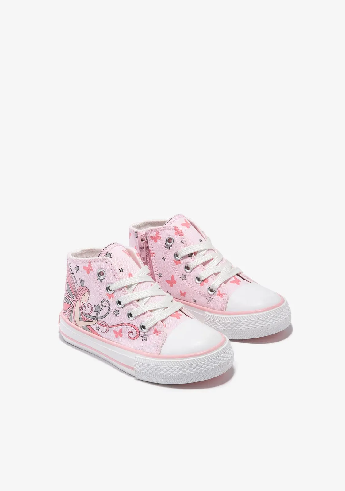 Pink Fairy High Top Sneakers