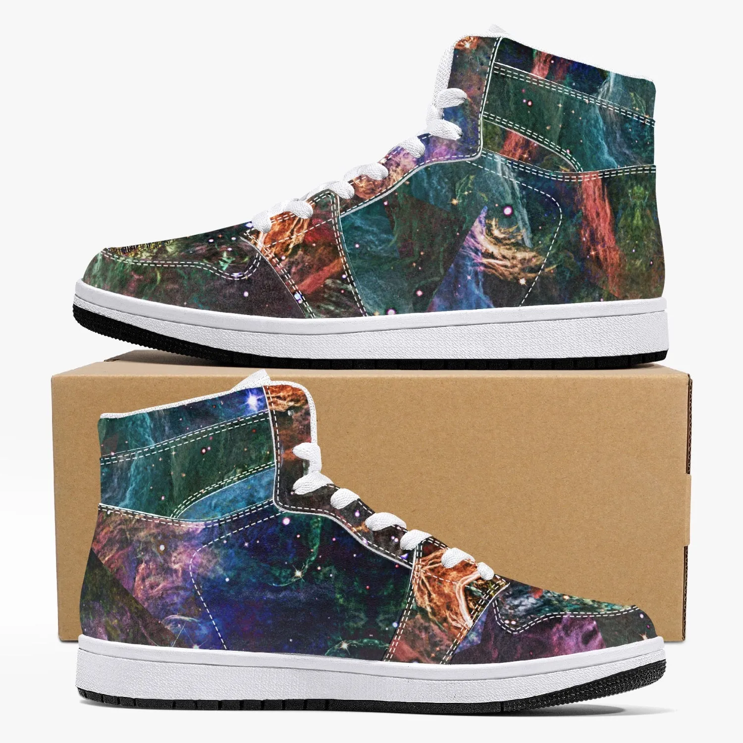Prismyx Psychedelic Split-Style High-Top Sneakers