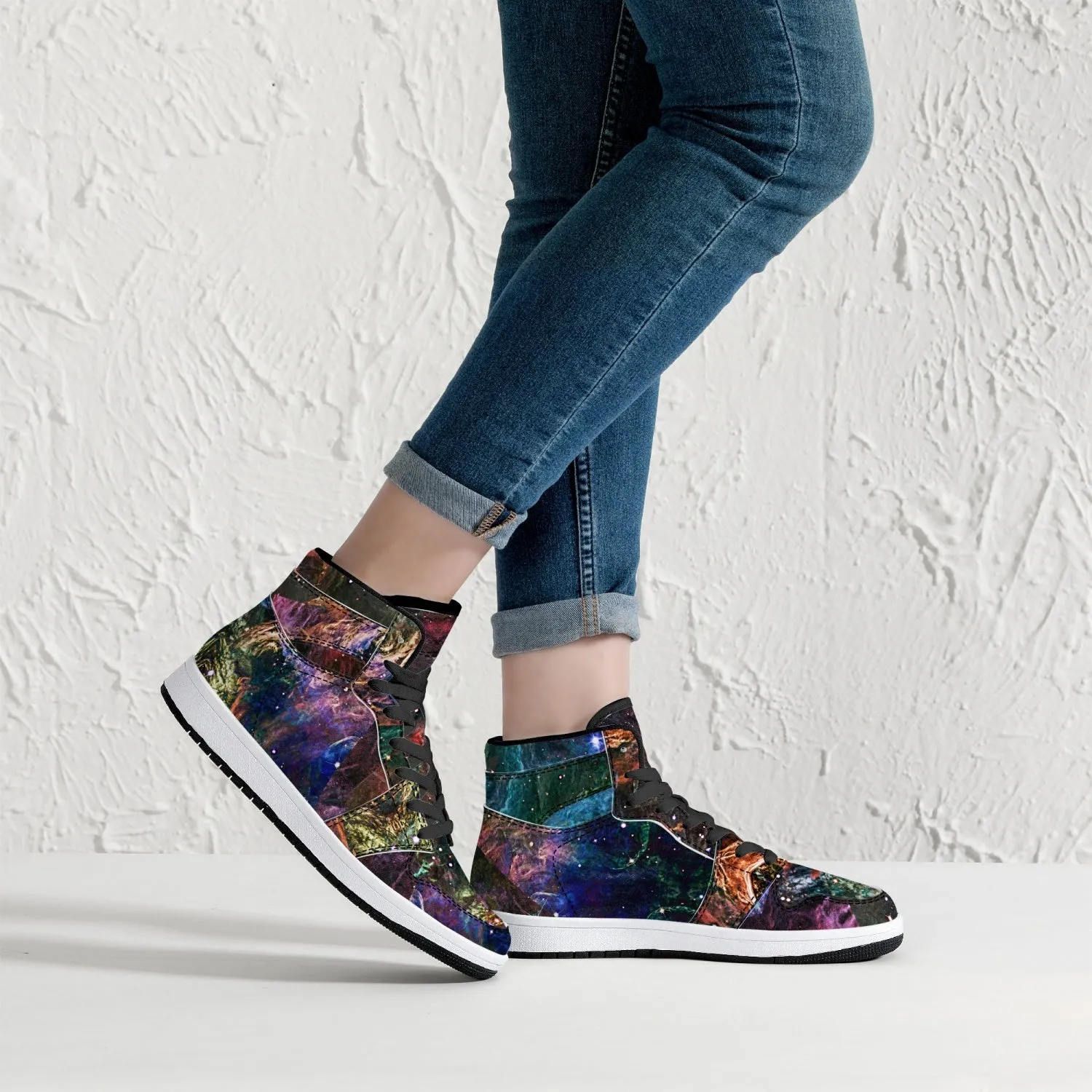 Prismyx Psychedelic Split-Style High-Top Sneakers