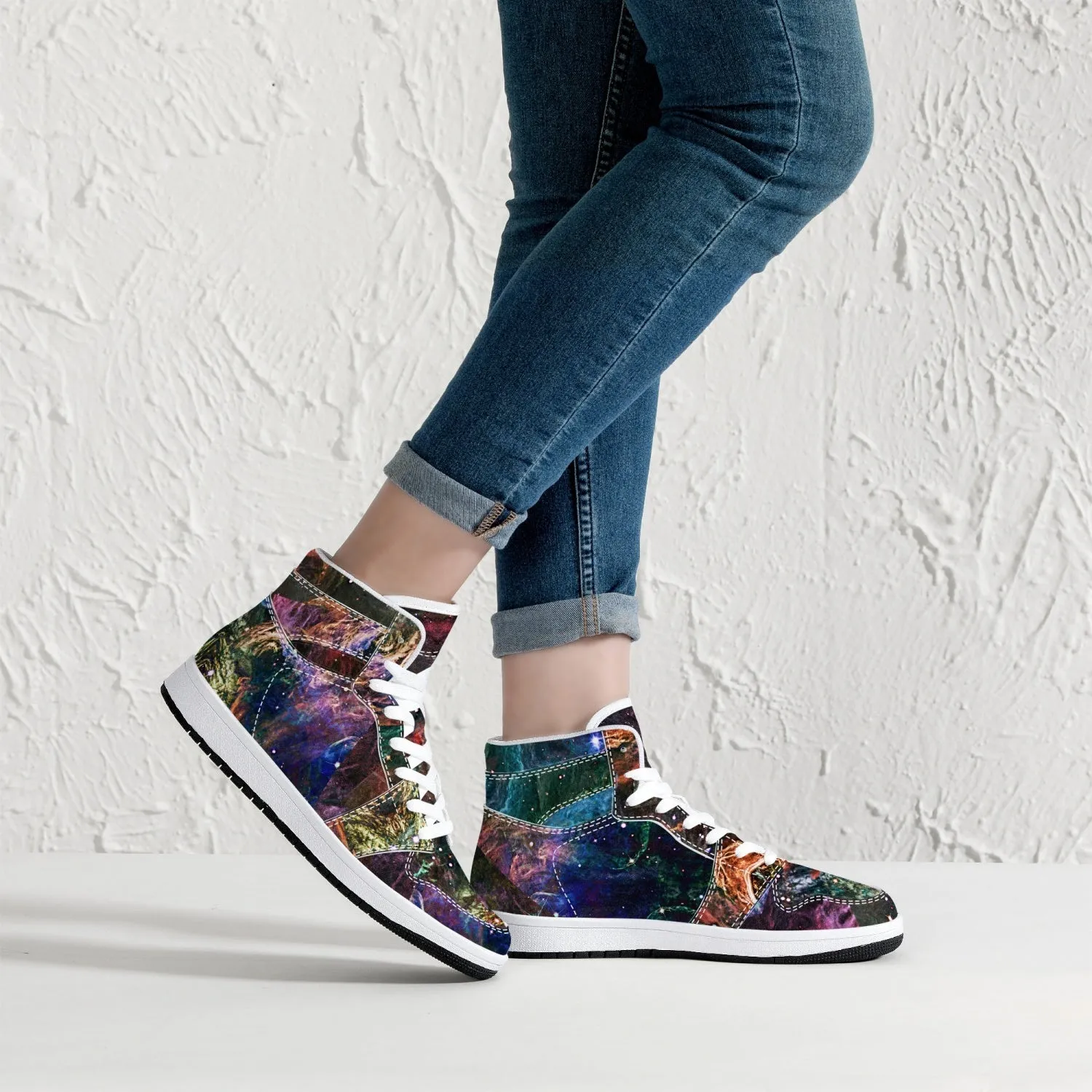Prismyx Psychedelic Split-Style High-Top Sneakers