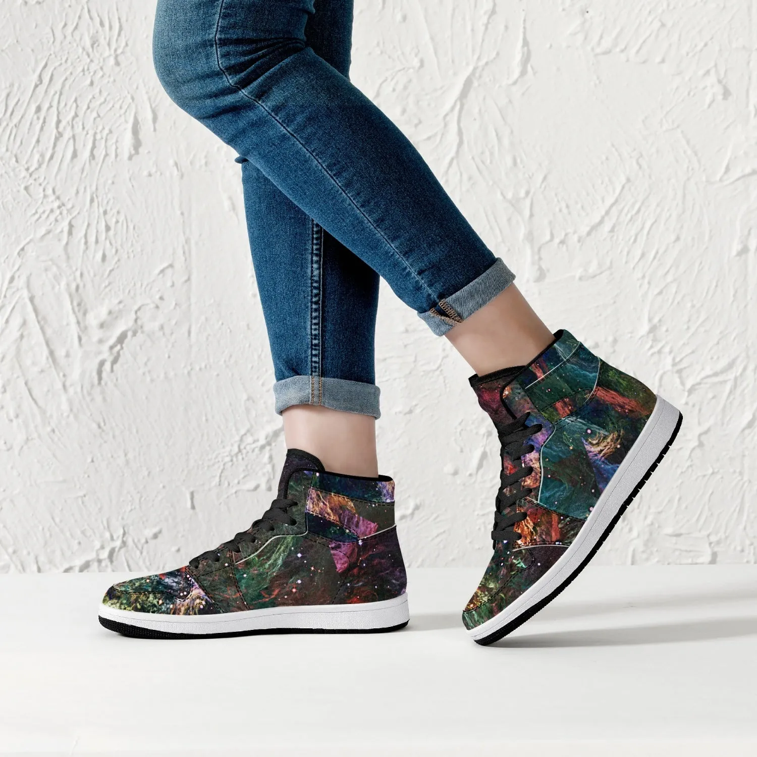 Prismyx Psychedelic Split-Style High-Top Sneakers