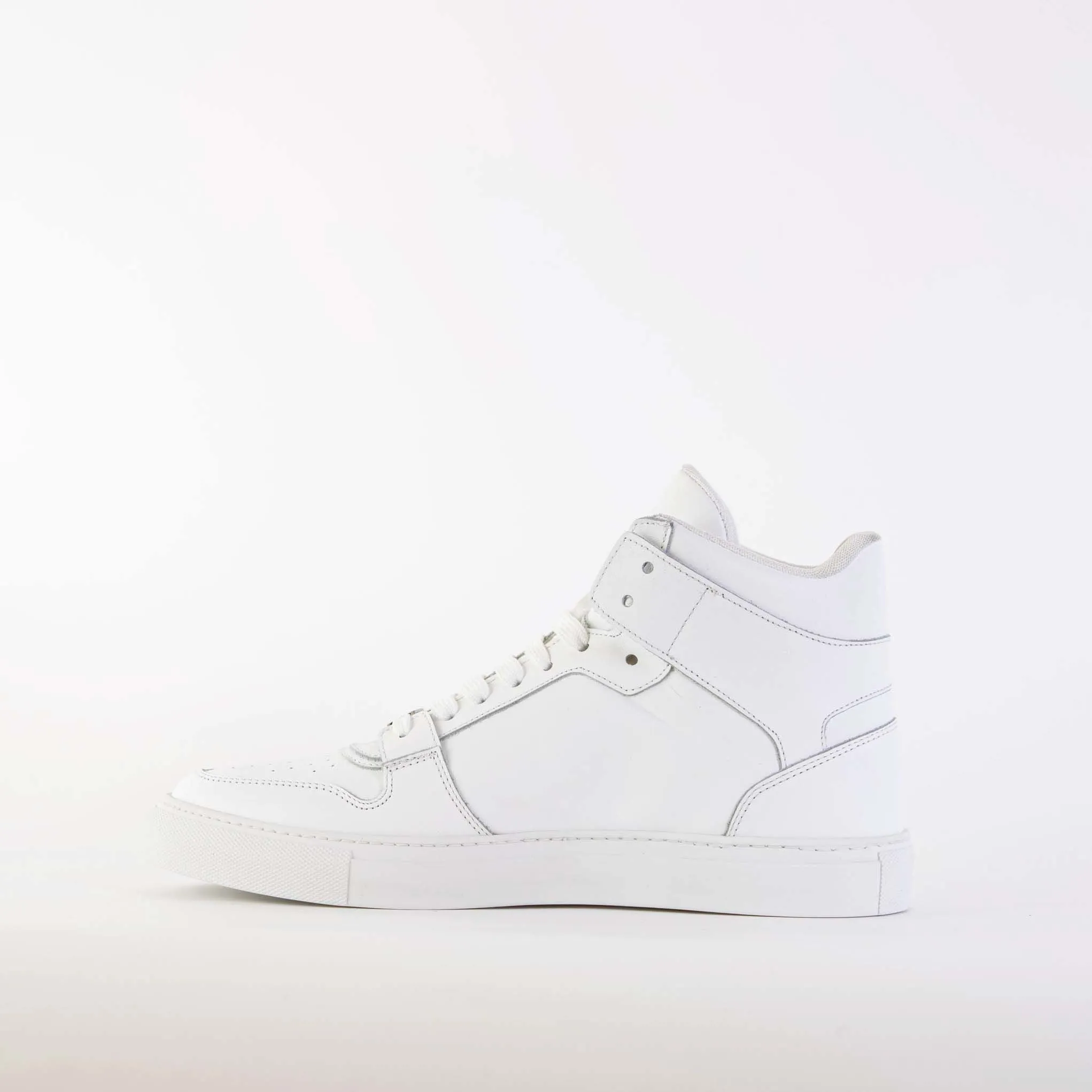 Roberto Cavalli White Suede High-Top Sneakers