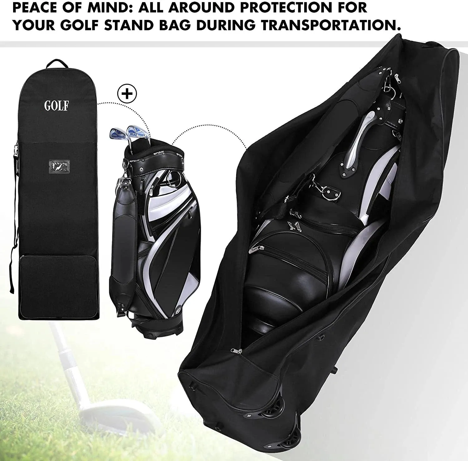 Soft Golf Travel Bag with Wheels – Large Capacity 600D Aviation Storage Bag