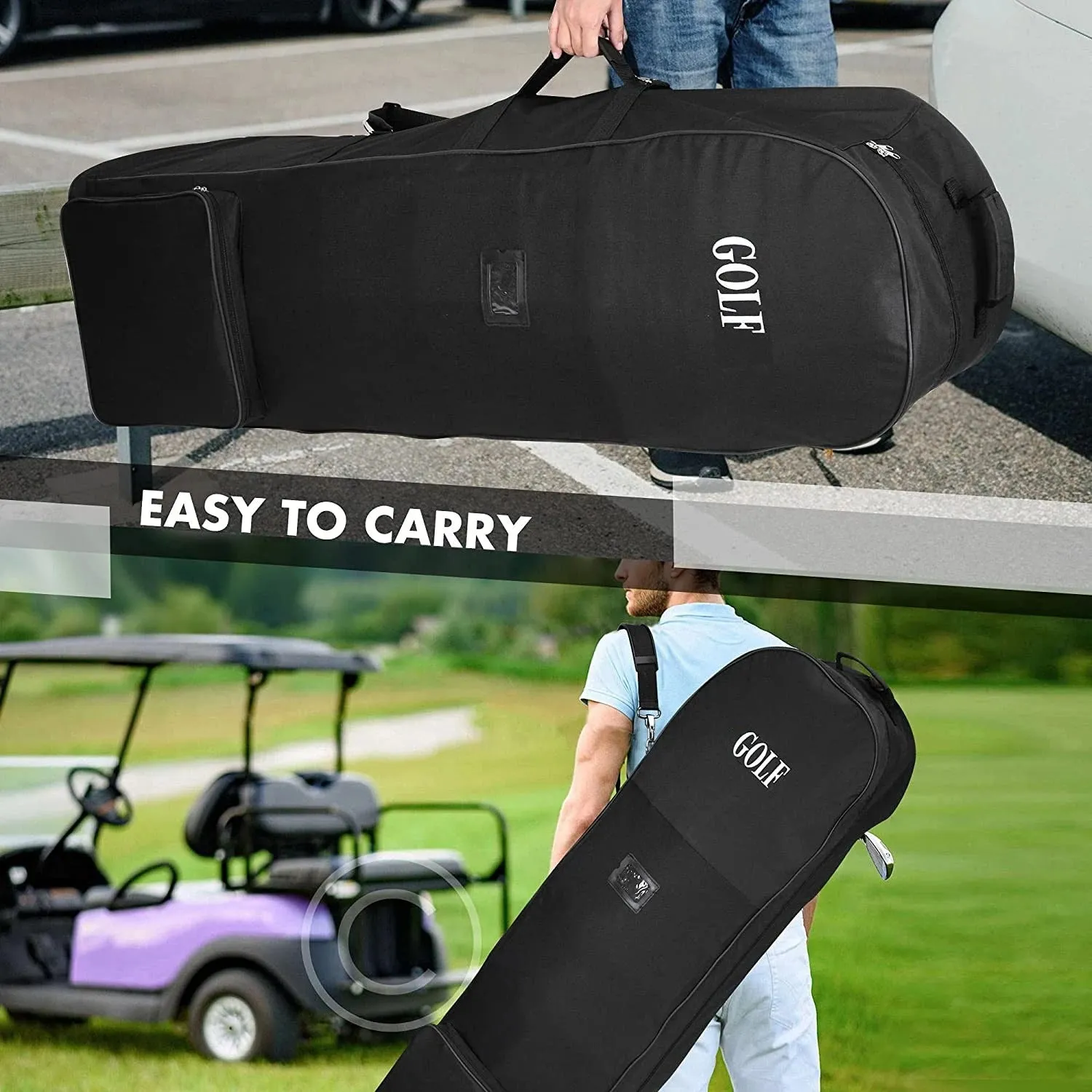 Soft Golf Travel Bag with Wheels – Large Capacity 600D Aviation Storage Bag