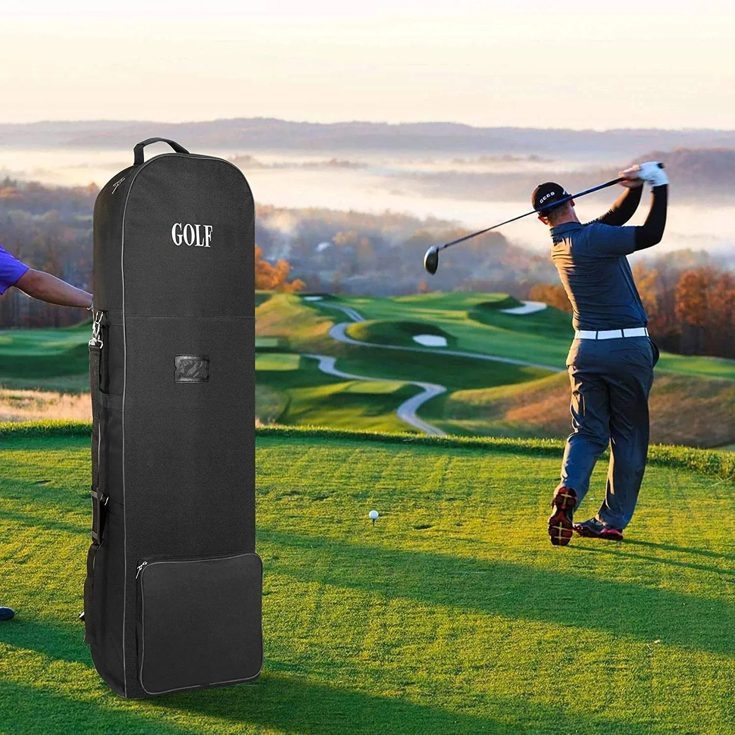 Soft Golf Travel Bag with Wheels – Large Capacity 600D Aviation Storage Bag
