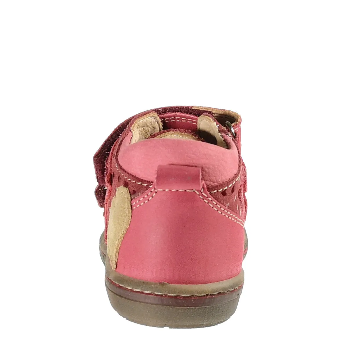 Szamos kid girl sneakers red with beige heart decor toddler/little kid/big kid size
