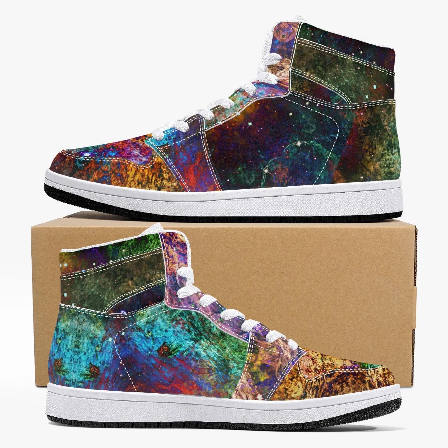 Unitas Psychedelic Split-Style High-Top Sneakers