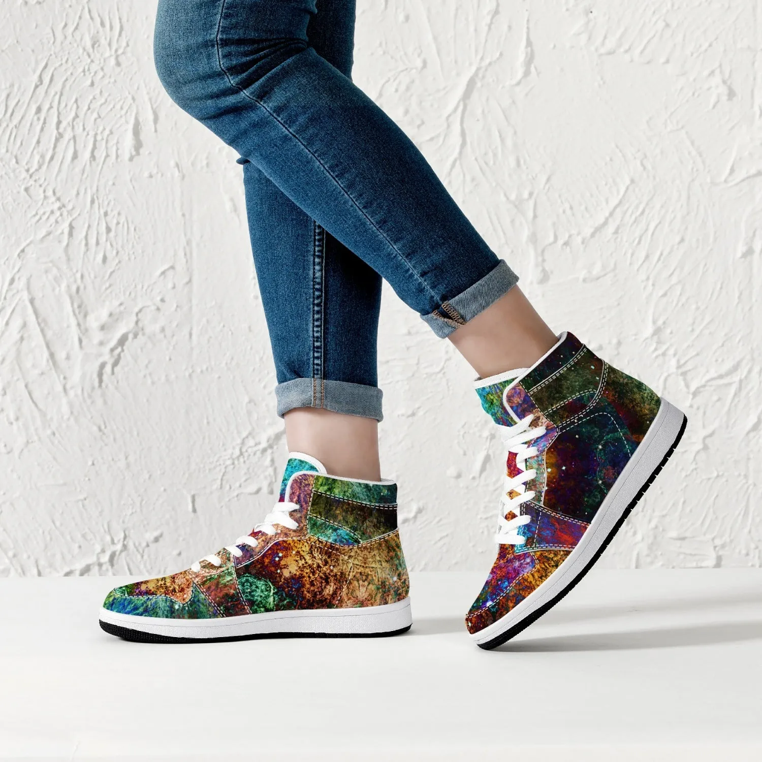 Unitas Psychedelic Split-Style High-Top Sneakers
