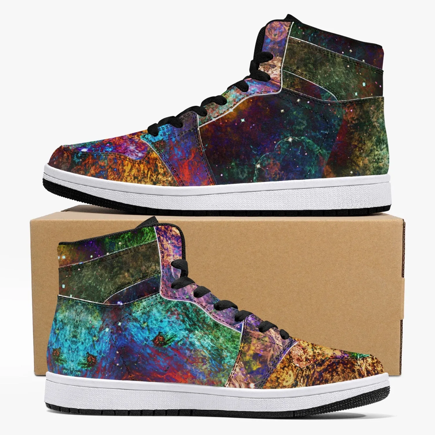 Unitas Psychedelic Split-Style High-Top Sneakers