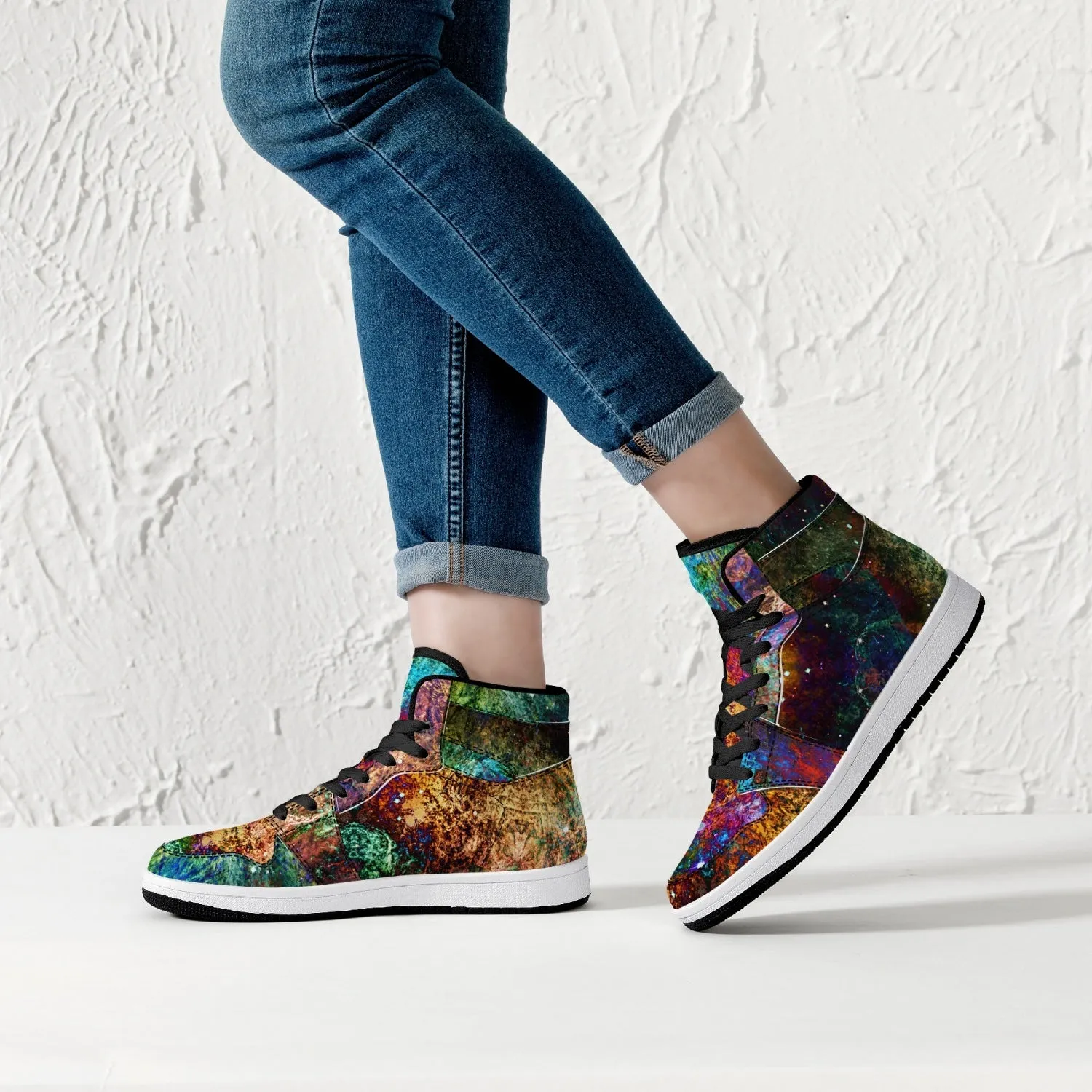 Unitas Psychedelic Split-Style High-Top Sneakers