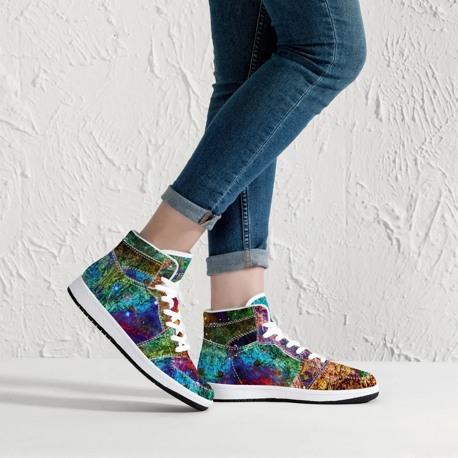 Unitas Psychedelic Split-Style High-Top Sneakers