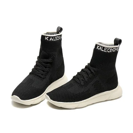 Women's Pure Color High Top Sock Shoes