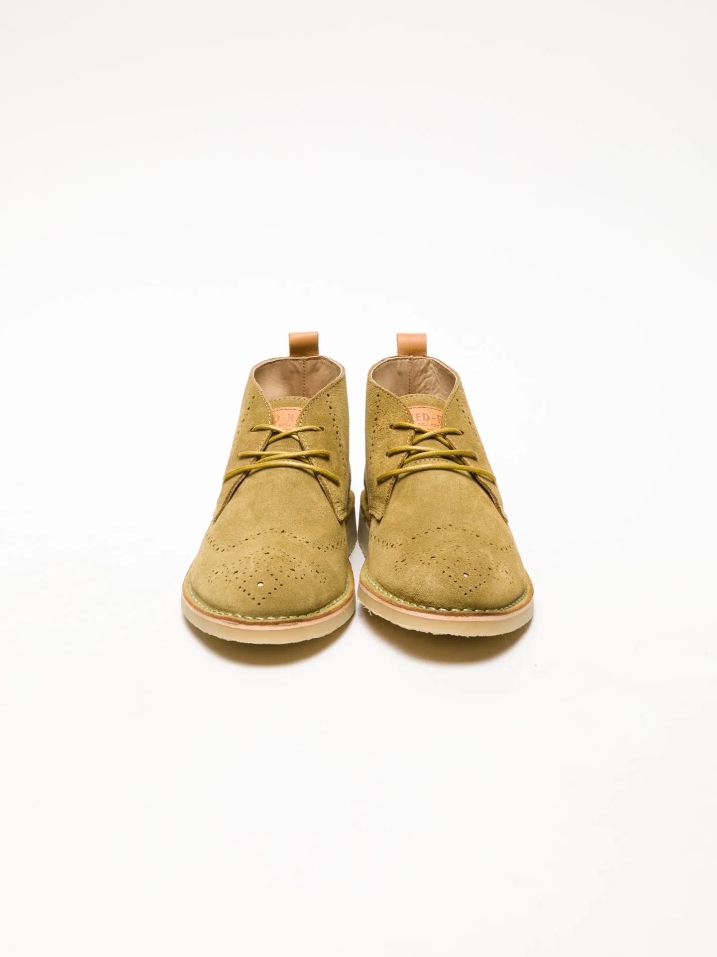 Yellow Lace-up Ankle Boots