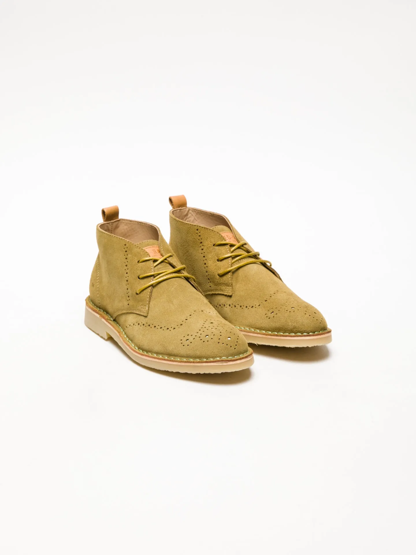 Yellow Lace-up Ankle Boots